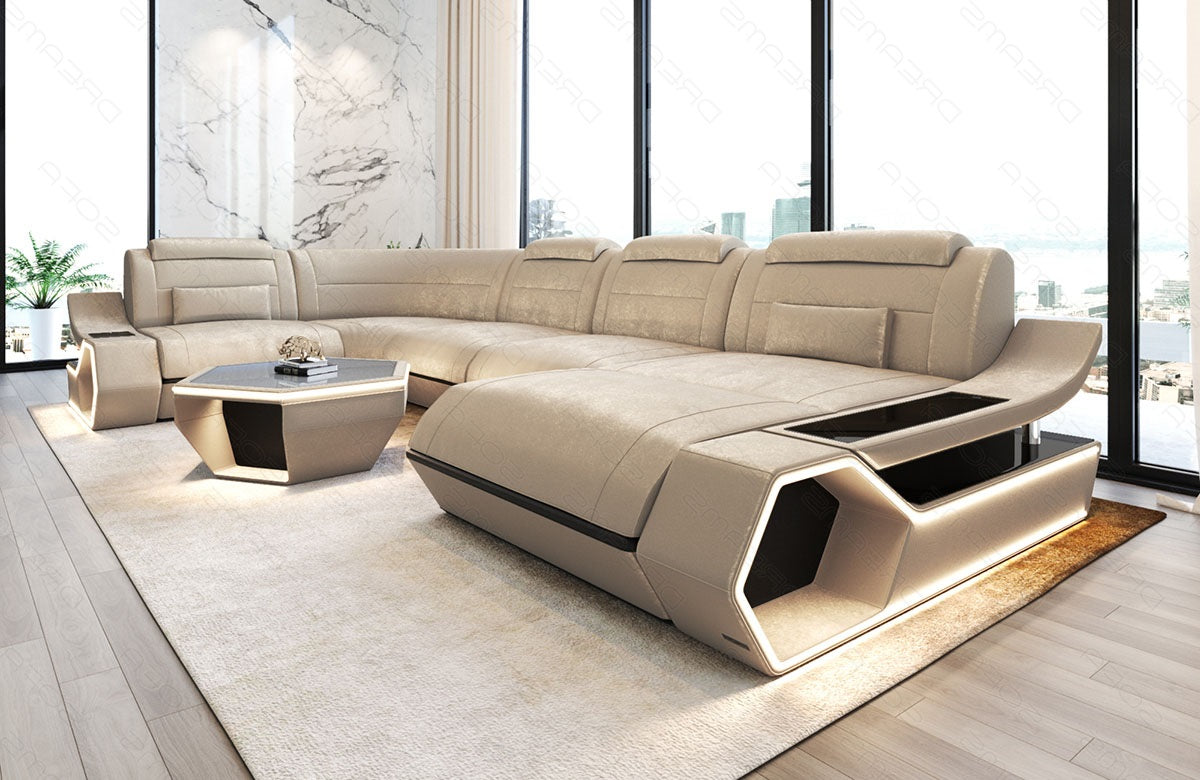 Stoff Wohnlandschaft Toscano U-Form