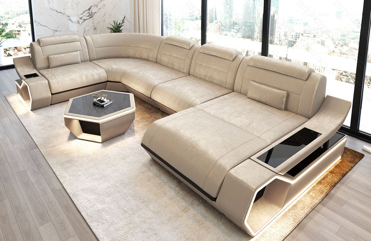 Stoff Wohnlandschaft Toscano U-Form