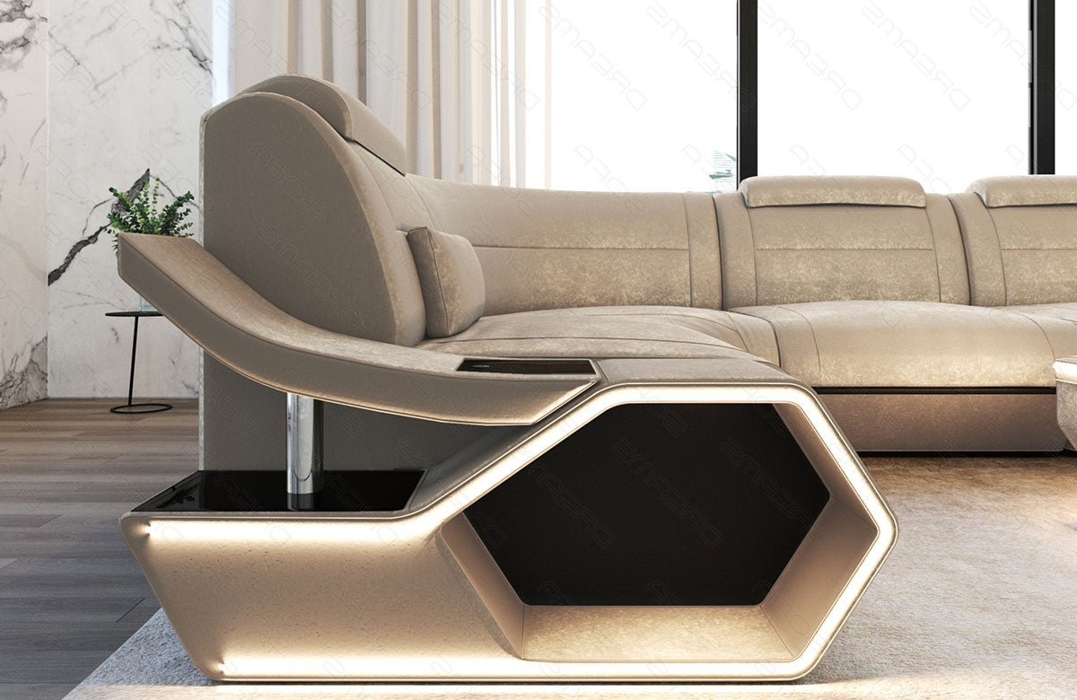 Stoff Wohnlandschaft Toscano U-Form