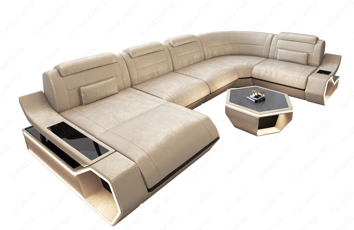 Stoff Wohnlandschaft Toscano U-Form