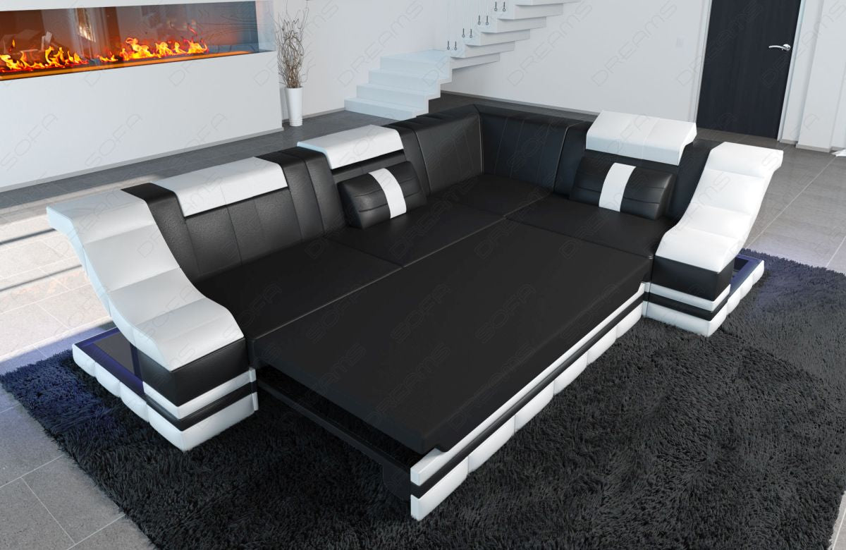 optional ist eine Schlaffunktion für das Sofa verfügbar