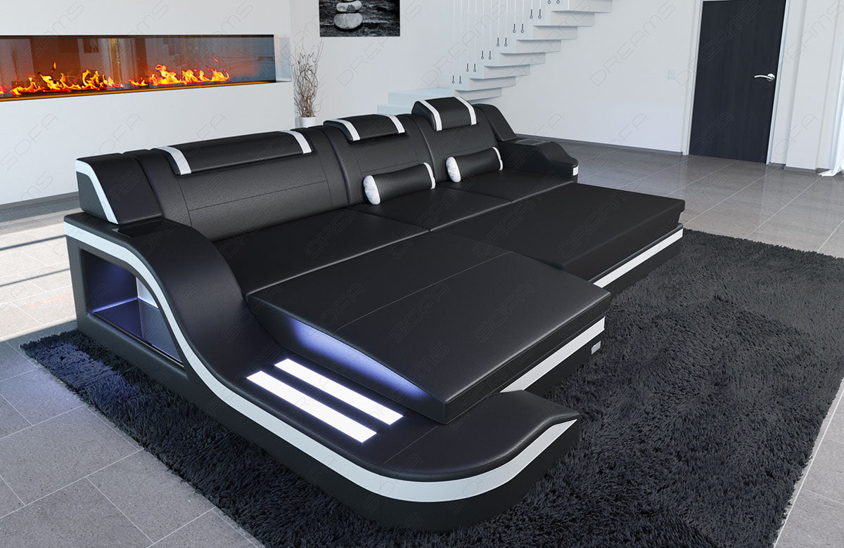 Sofa Palermo L Form mit der optional erhältlichen Bettfunktion