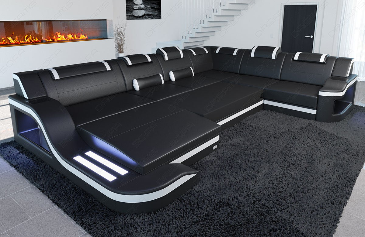 Detailbild der optional erhältlichen Schlaffunktion beim Sofa Palermo XXL
