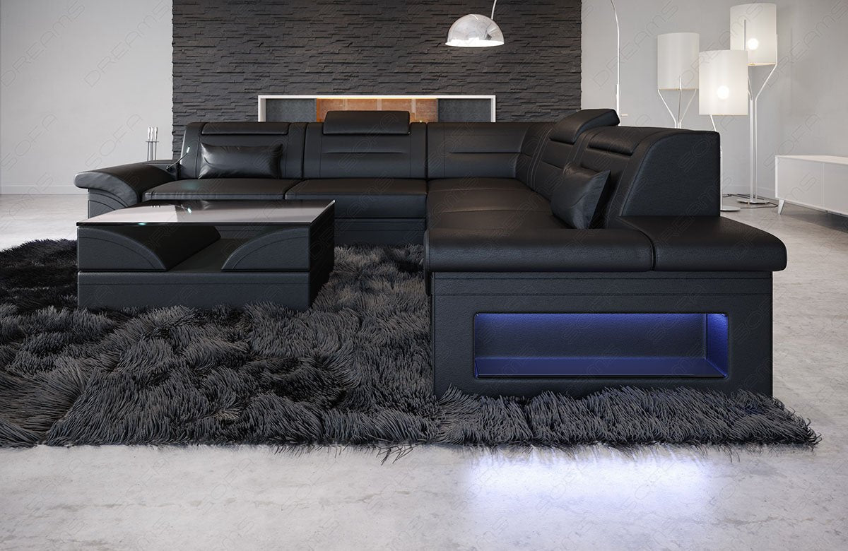 Detail Seitenansicht vom Sofa Brianza L Form