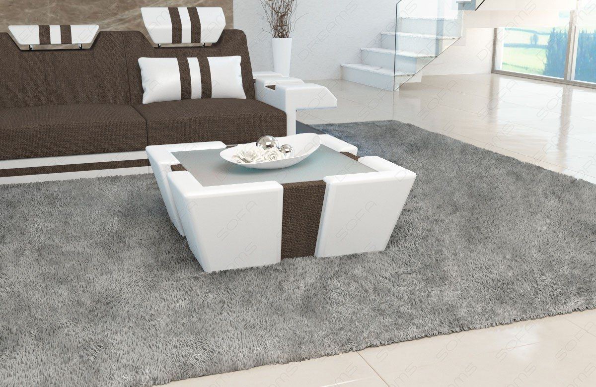 Couchtisch Apollonia in braun - Hugo8 Strukturstoff