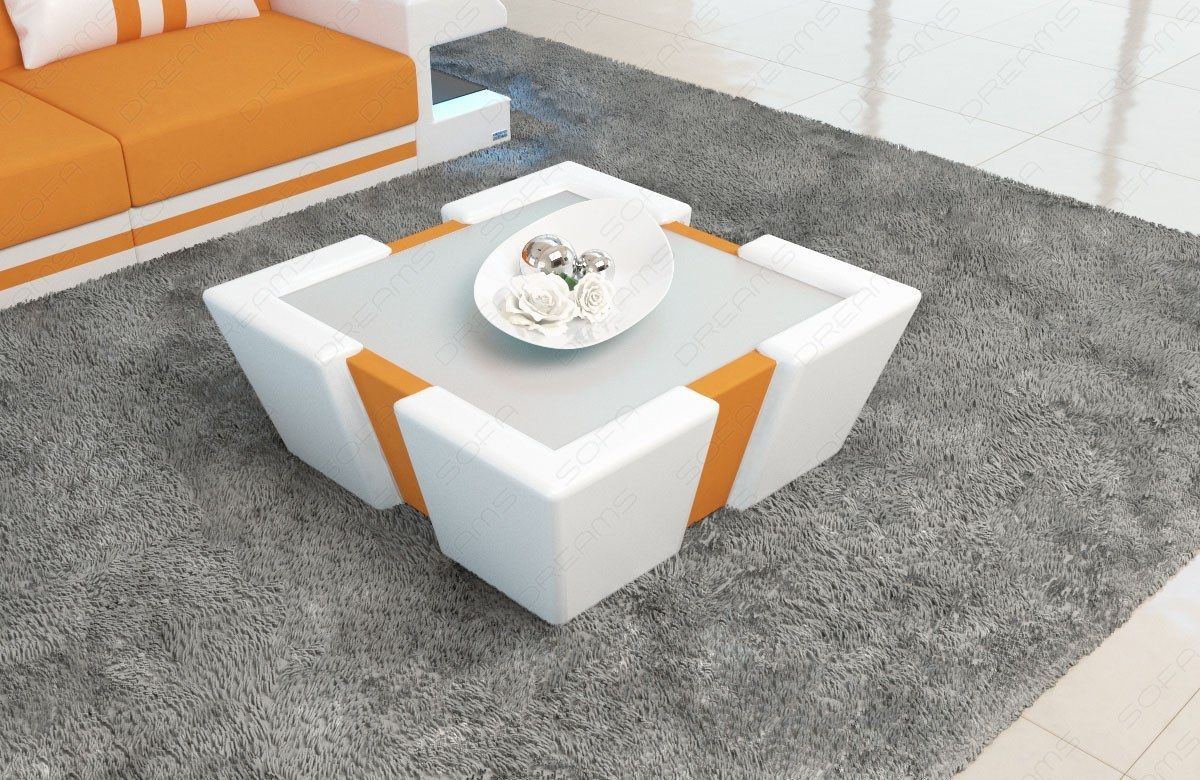 Couchtisch Apollonia in apricot - Mineva16 Mikrofaser Stoff