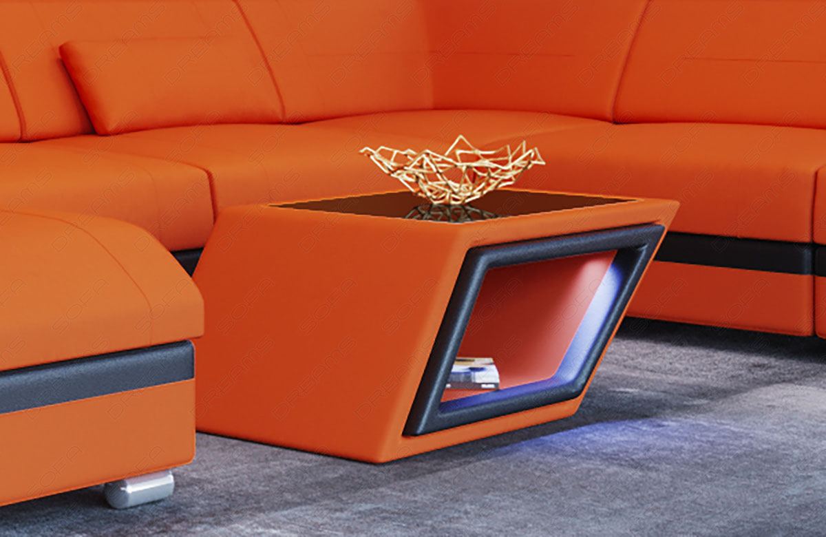 Stoff Couchtisch Catania in orange - Mineva11