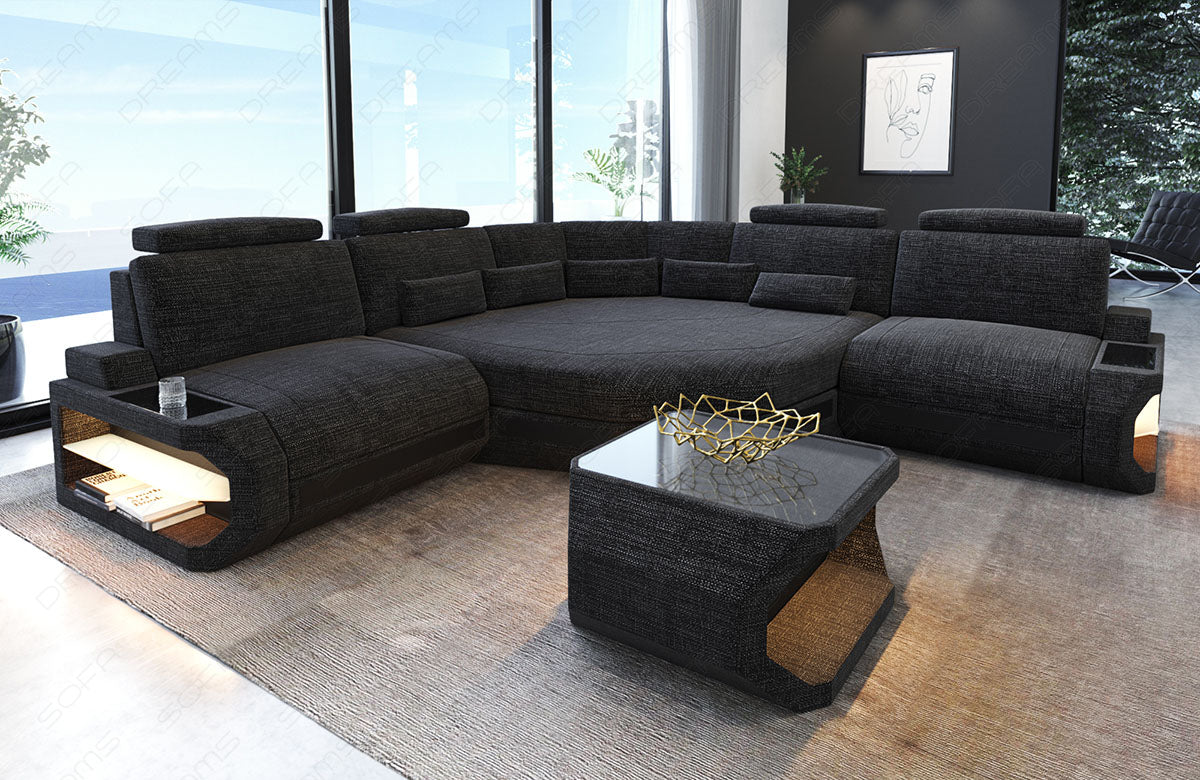 Design Polstersofa Asti L Mini in schwarzgrau - Hugo12