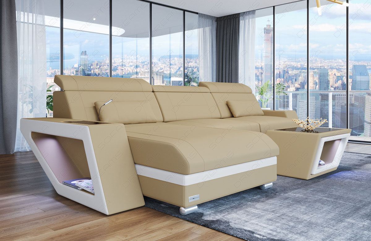 Polster Ecksofa Catania L Form in beige - Mineva4