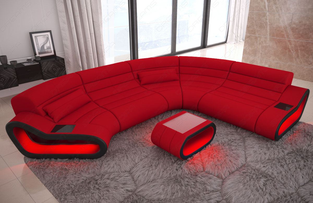 Polster Wohnlandschaft Concept C Form in rot - Mineva20