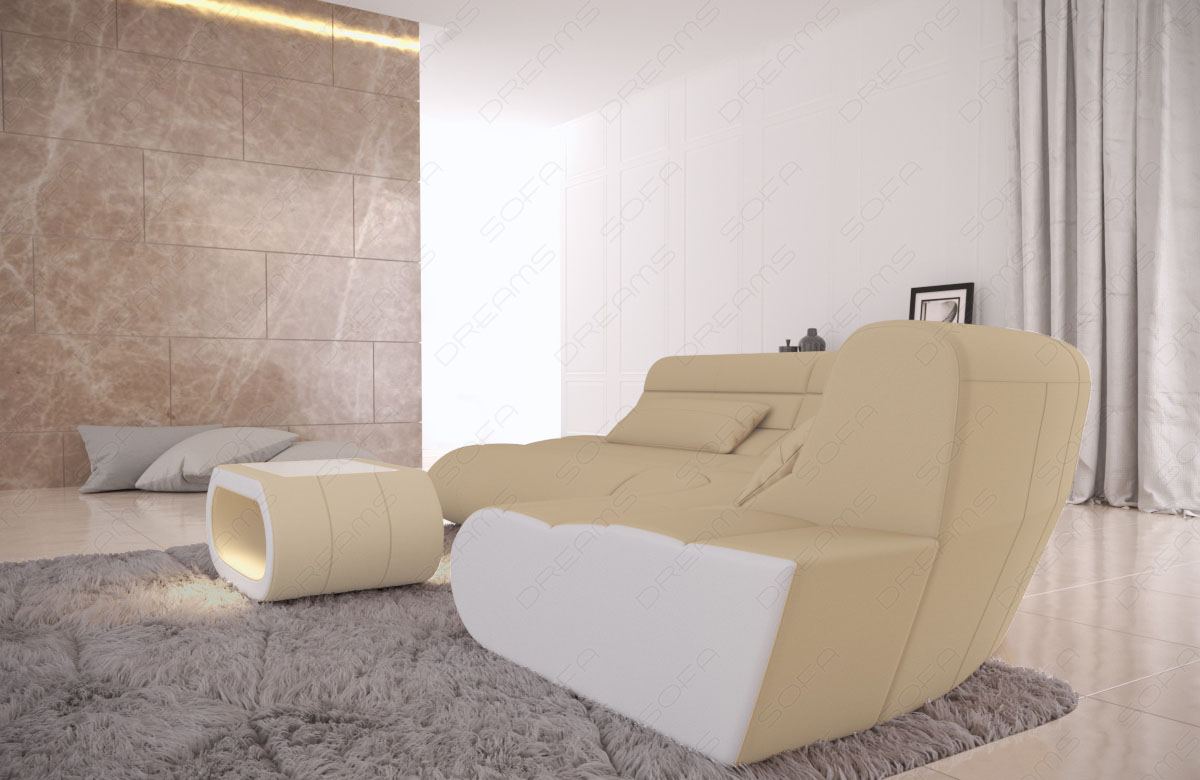 Seitenansicht des Concept L Form Mini in beige - Mineva4