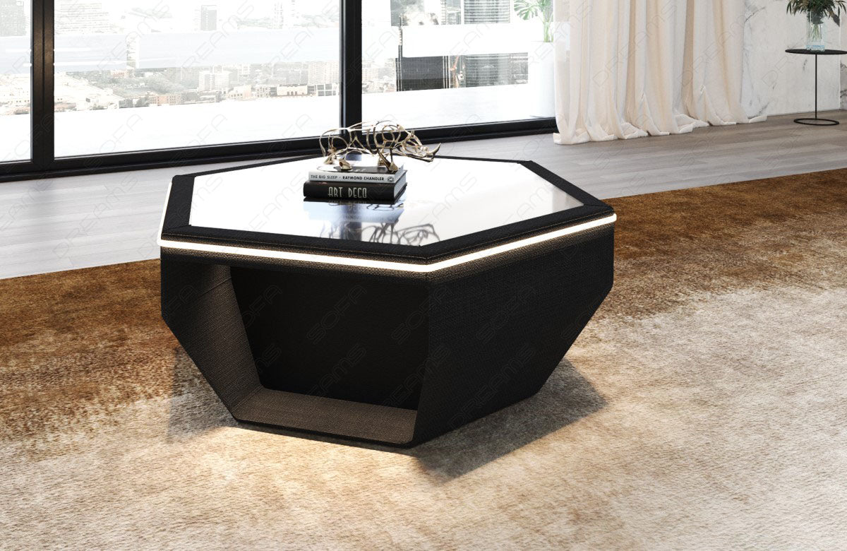 Moderner Couchtisch Toscano aus Stoff