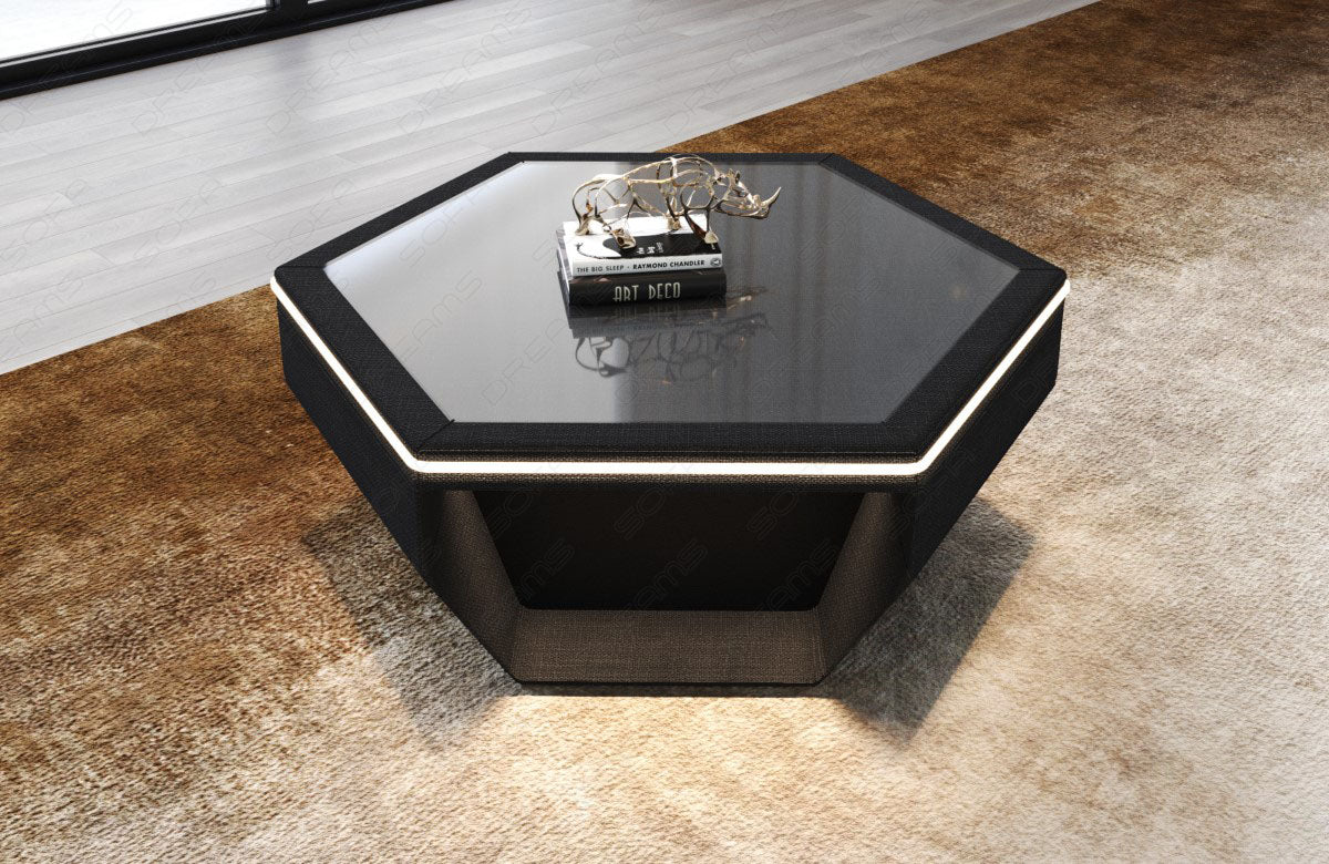 Moderner Couchtisch Toscano aus Stoff