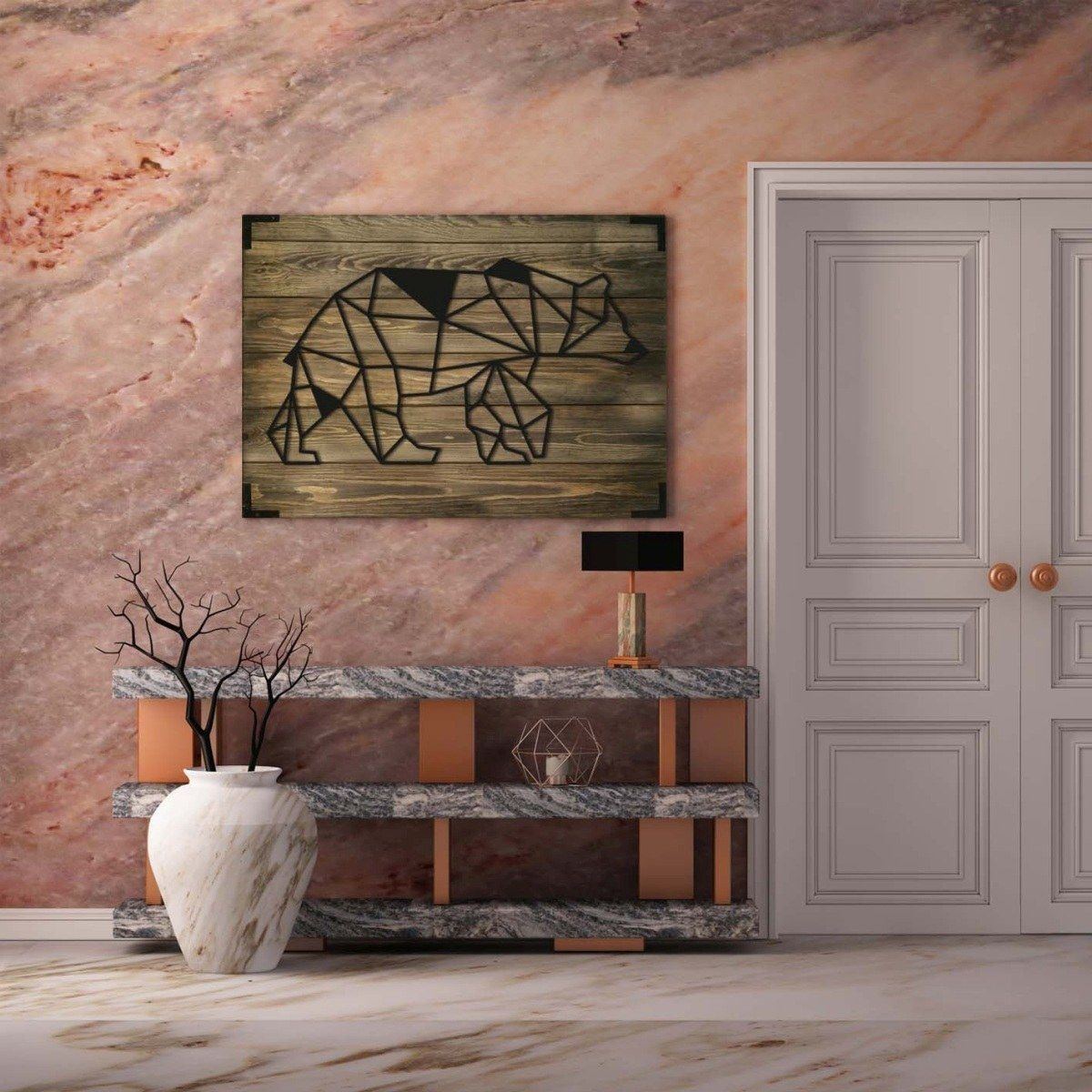 Holzbild modern Eisbär