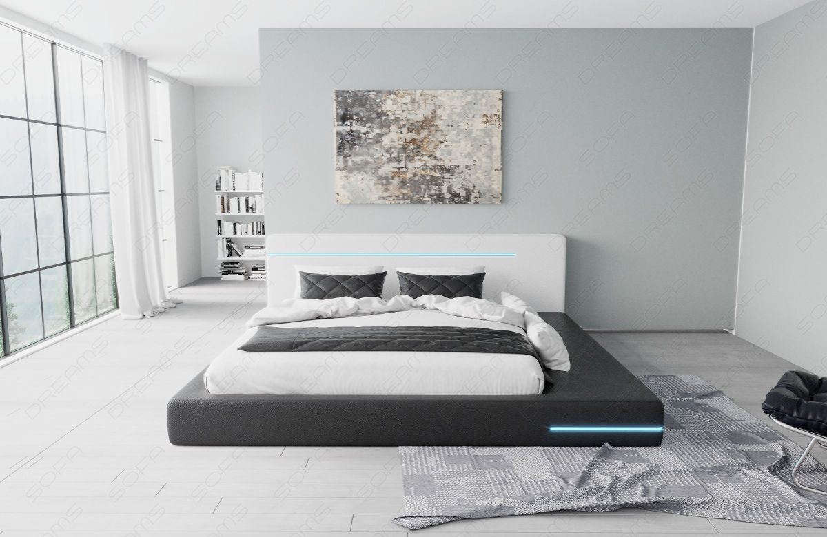 Wasserbett Rimini in schwarz weiss