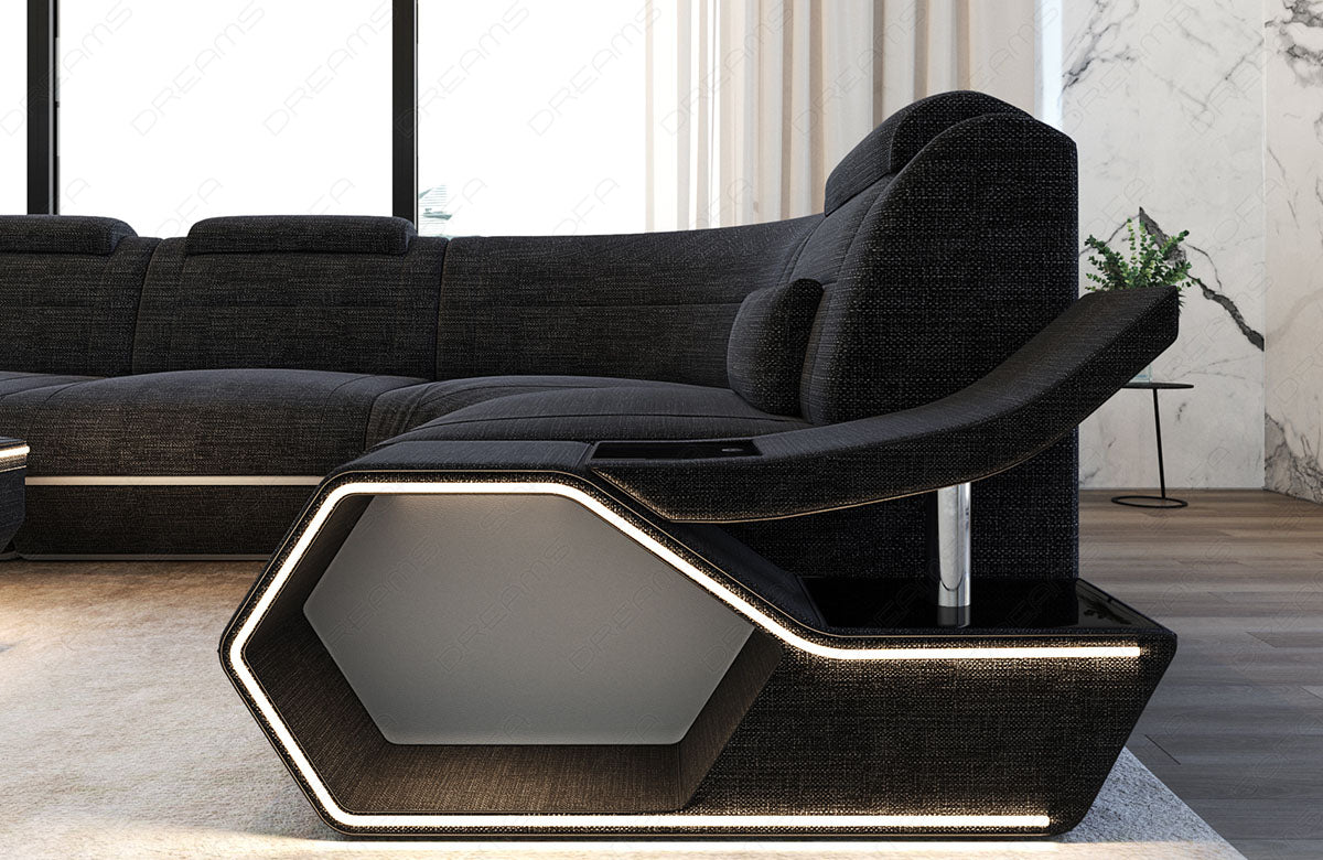 Stoff Wohnlandschaft Toscano U-Form