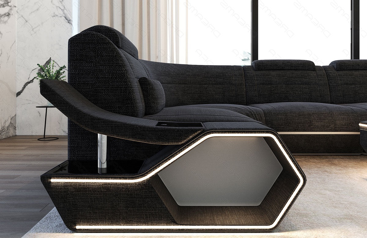 Stoff Wohnlandschaft Toscano U-Form