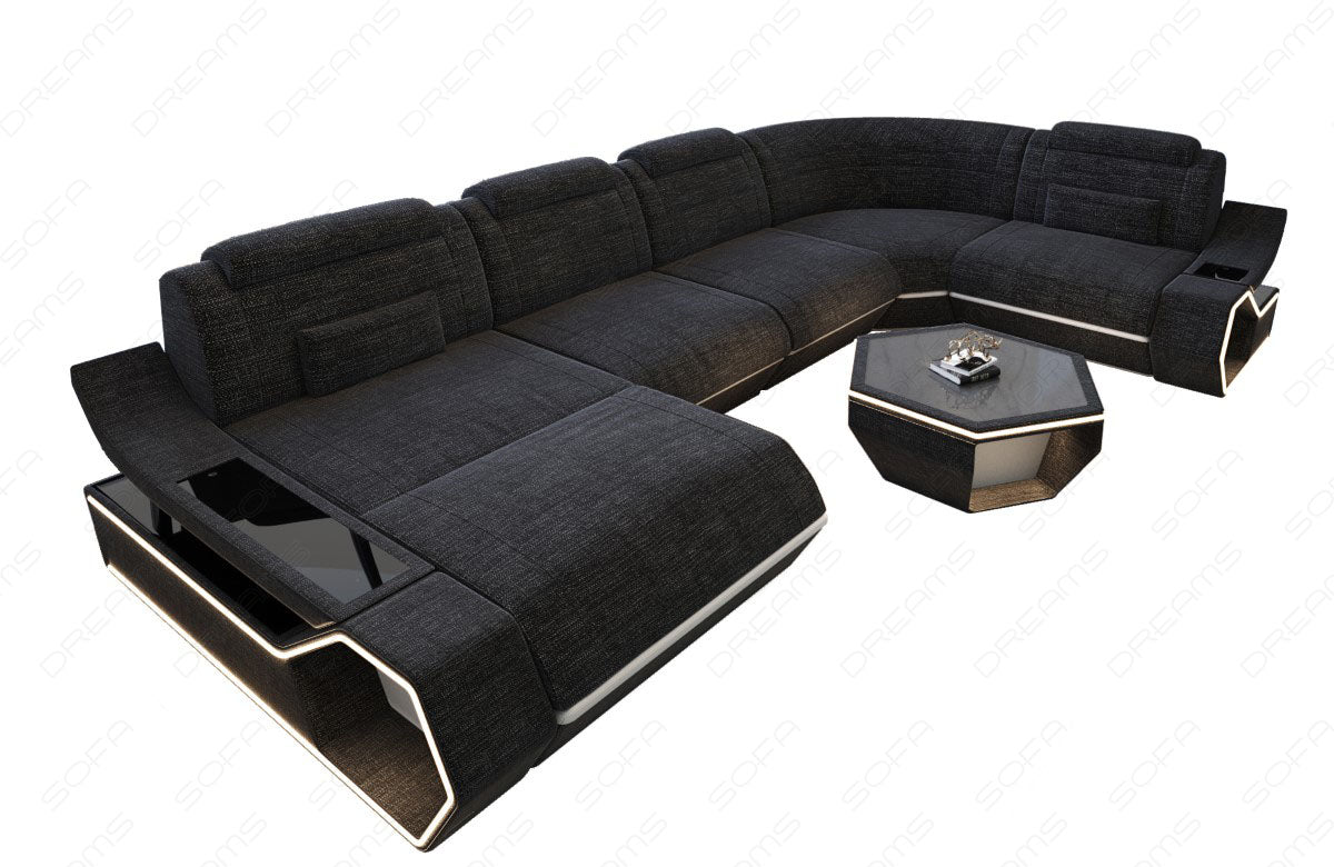 Stoff Wohnlandschaft Toscano U-Form