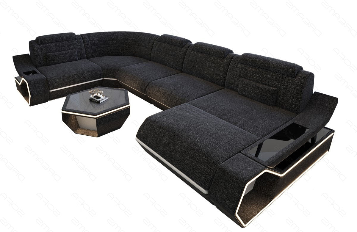 Stoff Wohnlandschaft Toscano U-Form