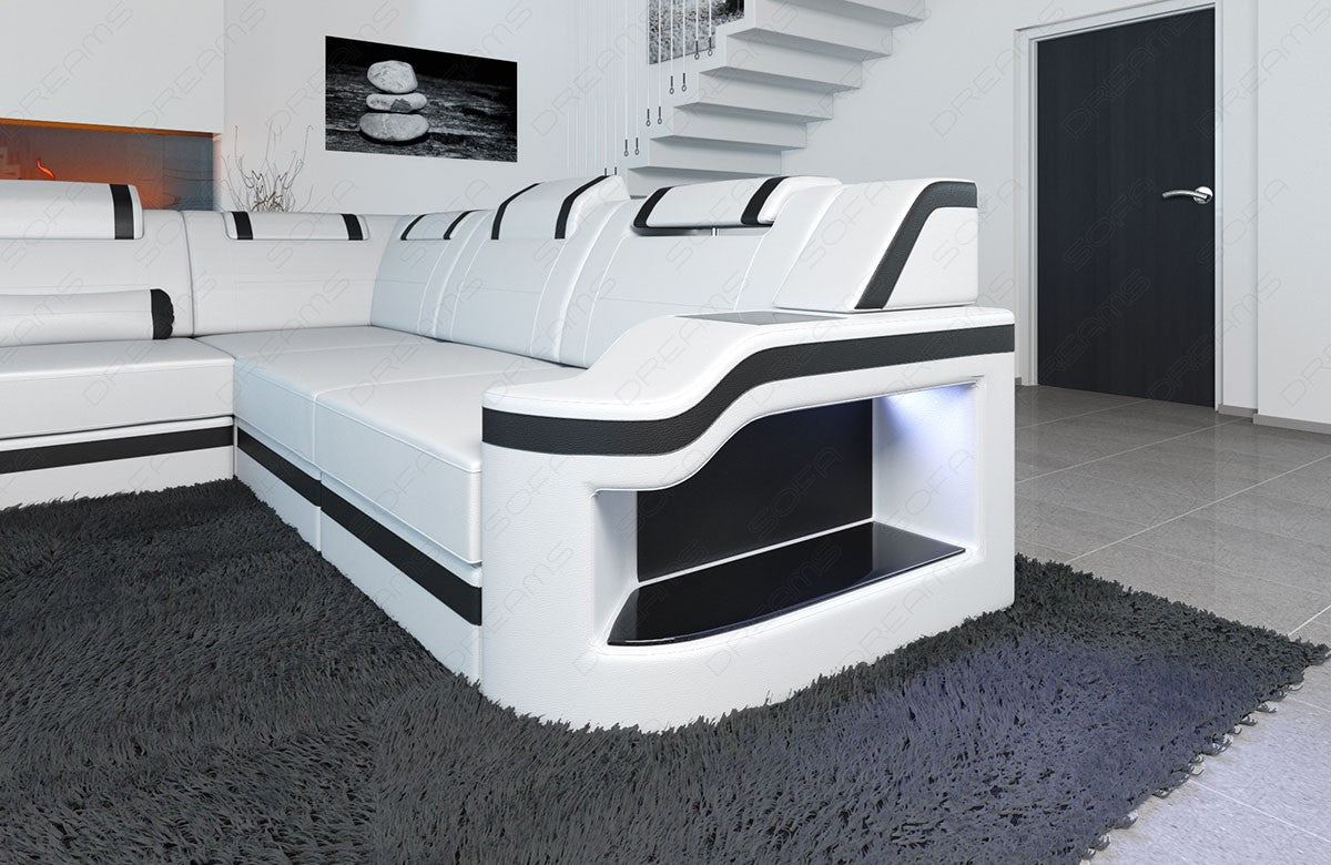 Detailansicht der kleinen Armlehne beim Sofa Palermo XXL