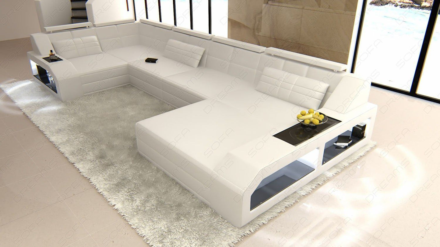 XL Ecksofa Arezzo in weiss
