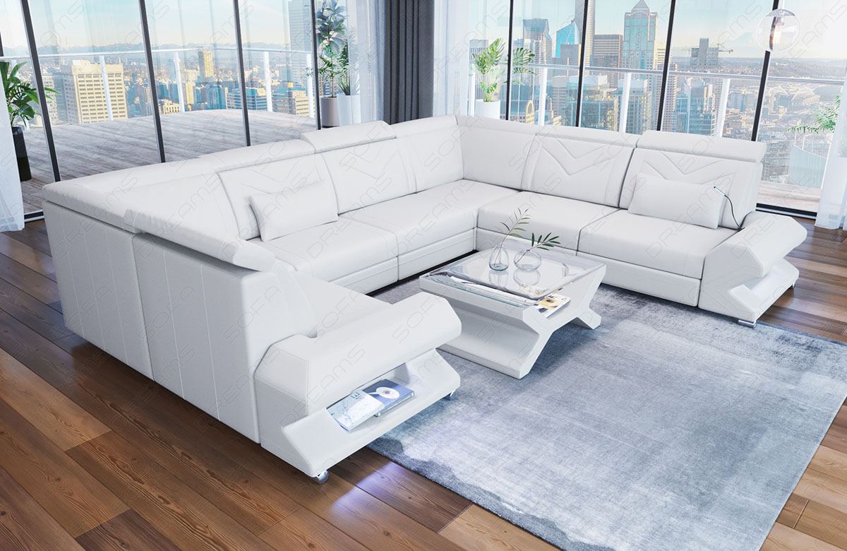 Designer Wohnlandschaft Sorrento in weiss