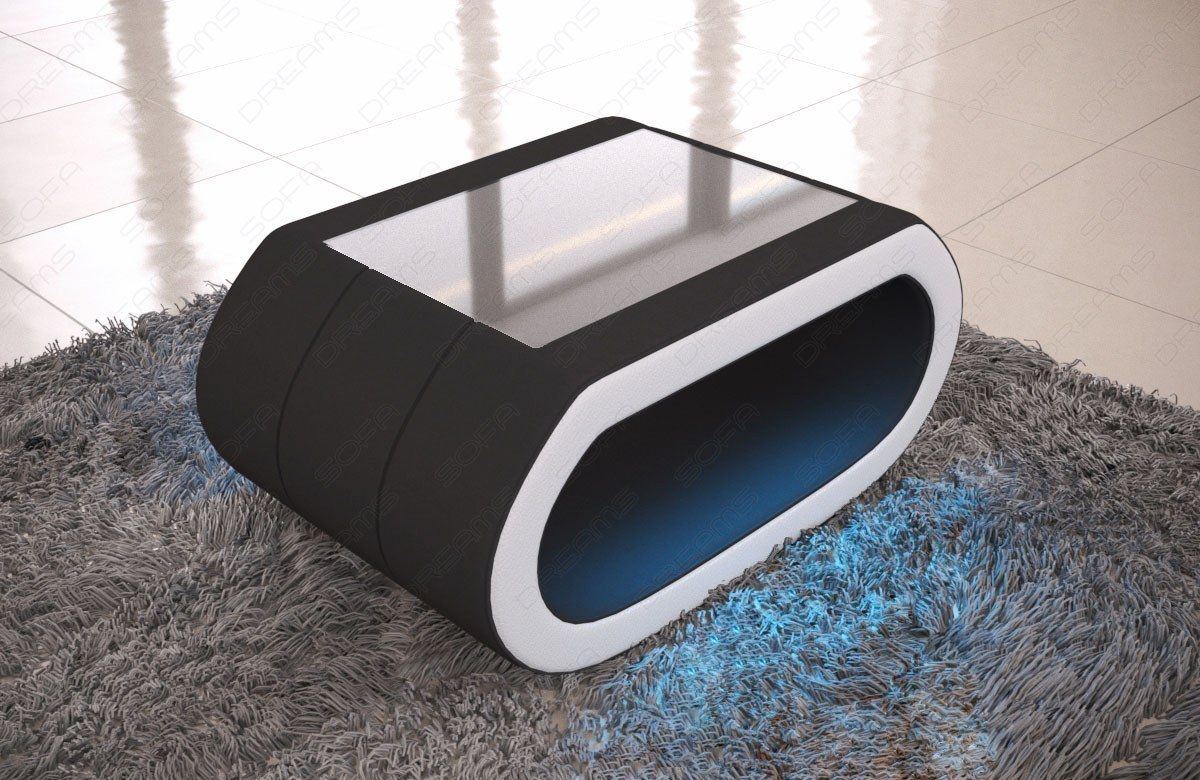 Couchtisch Concept Stoffbezug in schwarz - Mineva14 Mikrofaser Stoff
