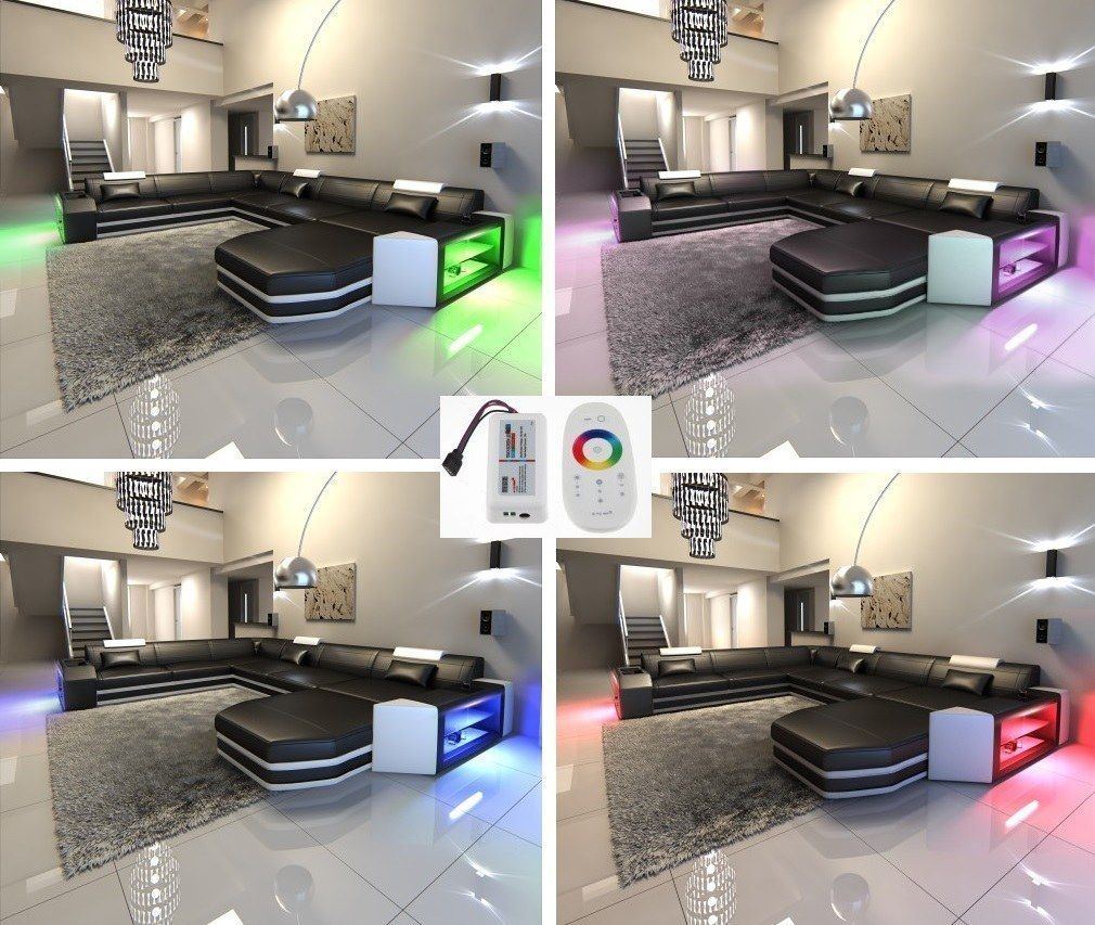 Couch Presto mit einer LED Beleuchtung (Farbwechsel) mit Touch Wheel Fernbedienung