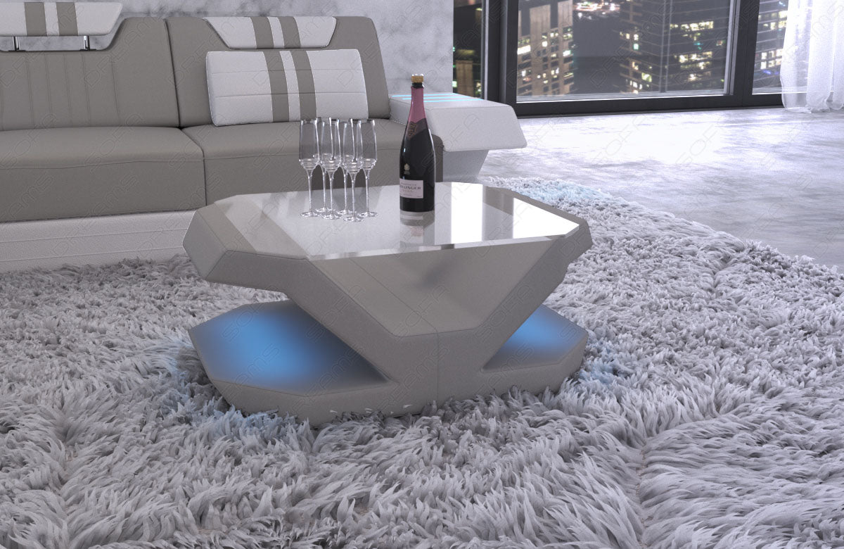 Stylischer Couchtisch Venedig aus Stoff – Rayy