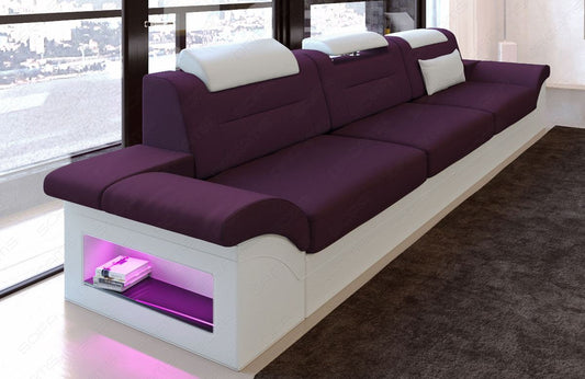 3 Sitzer Sofa Monza in lila - Mineva 13 - Die Relaxfunktion ist optional erhältlich.