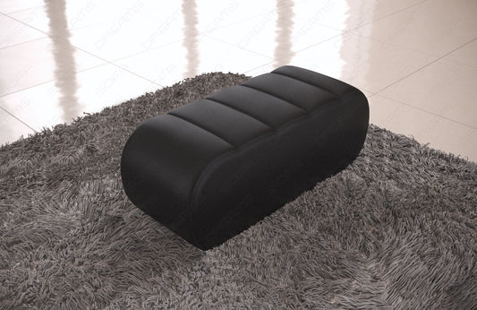 Leder Hocker für Sofa Concept - Breite: 111cm x Höhe: 40cm x Tiefe: 50cm
