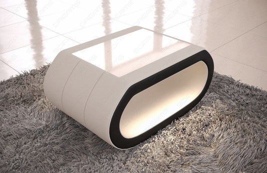 Couchtisch modern Concept in elfenbein - Mineva1 Mikrofaser Stoff