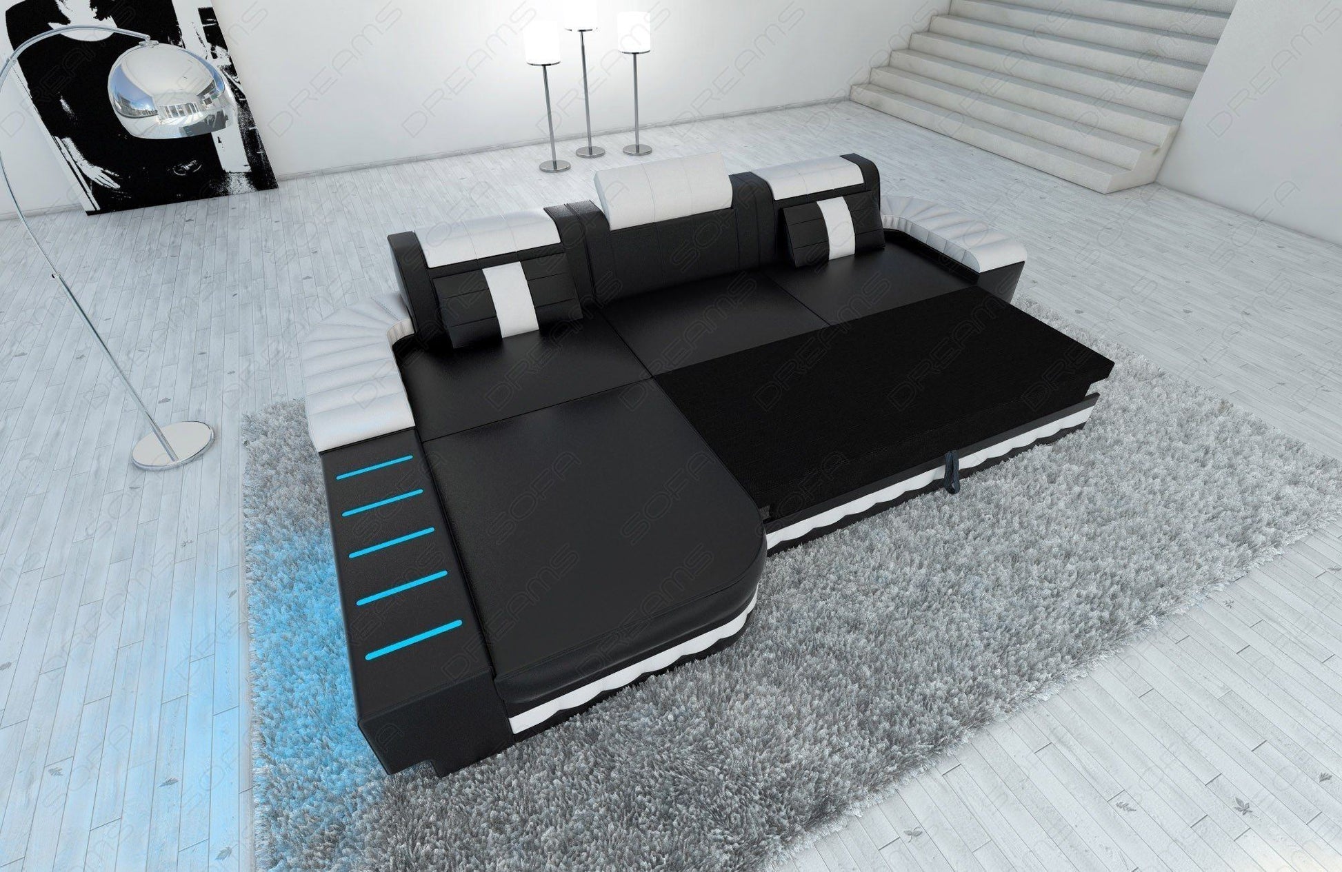 Die optionale Schlaffunktion beim Sofa Bellagio L Form
