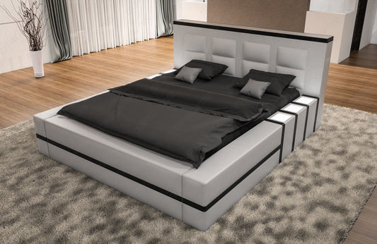 Wasserbett Komplett- Set weiß schwarz