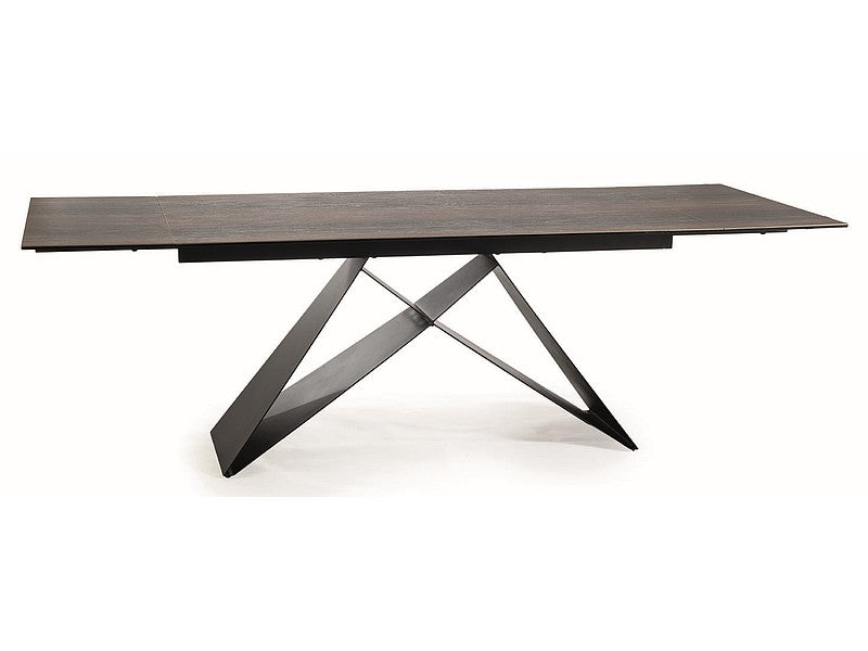 Table à manger Westin en céramique 180 effet bois 