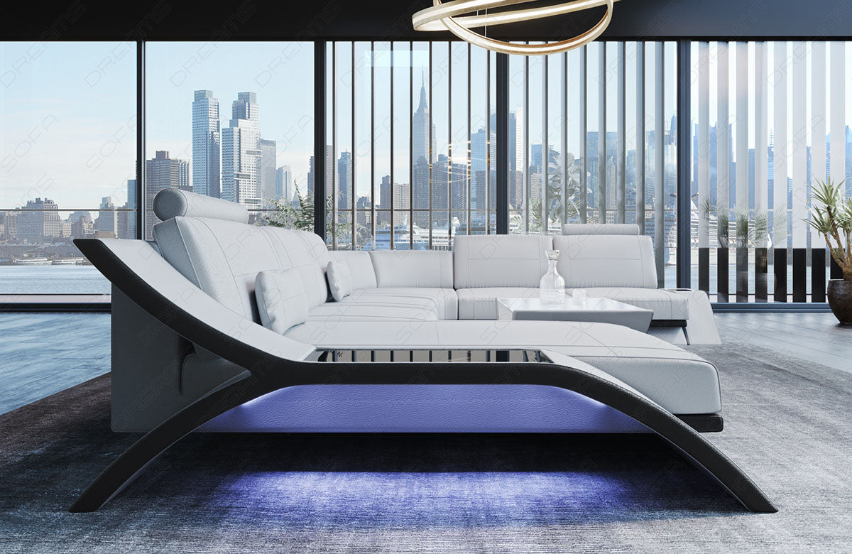 Espace de vie XXL en cuir Esmeralda 