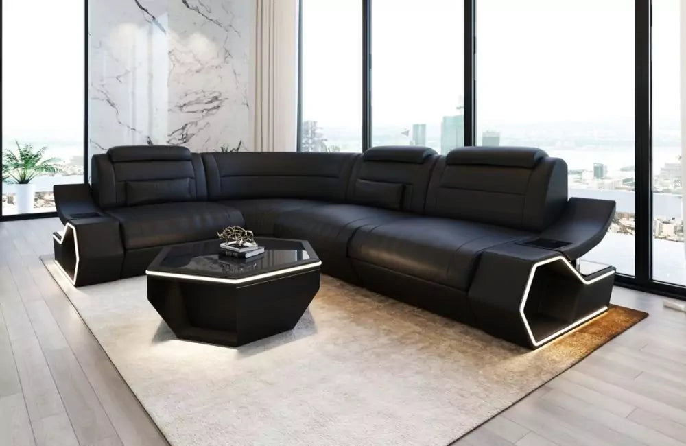 Design Ecksofa Pescara L-Form - Leder und Komfort