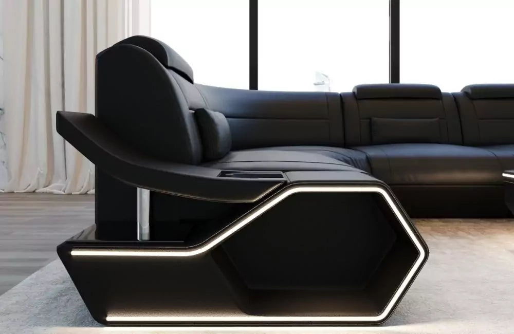 Design Ecksofa Pescara L-Form - Leder und Komfort