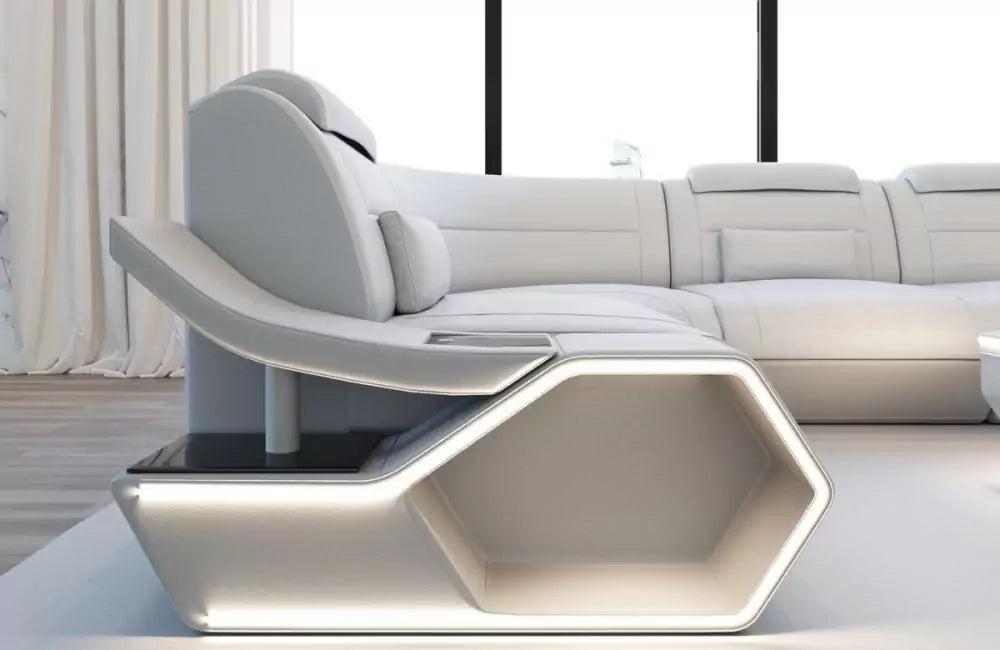 Design Ecksofa Pescara L-Form - Leder und Komfort