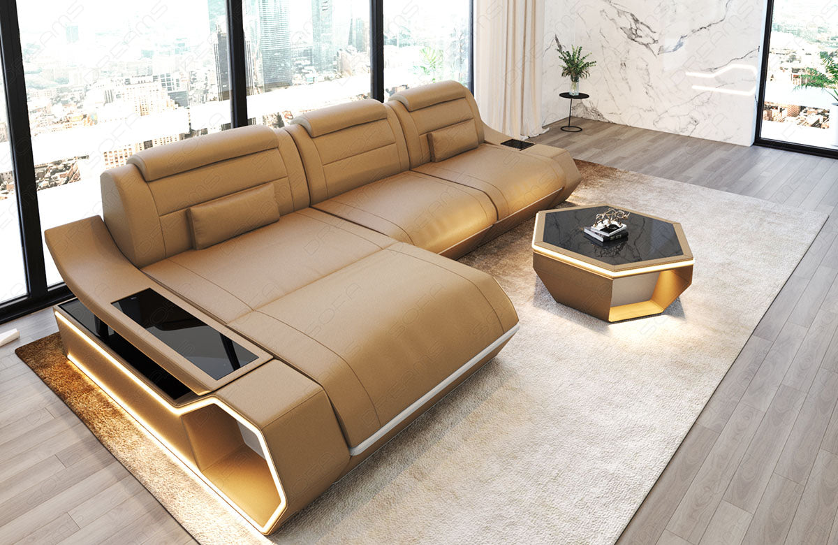 Leder Ecksofa Toscano L-Form – Modern & Komfortabel