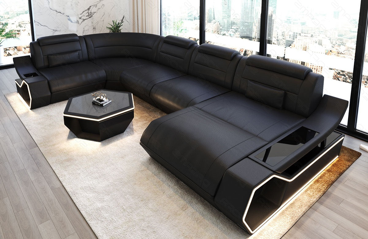 Leder Wohnlandschaft Toscano U Form – Luxus & Komfort