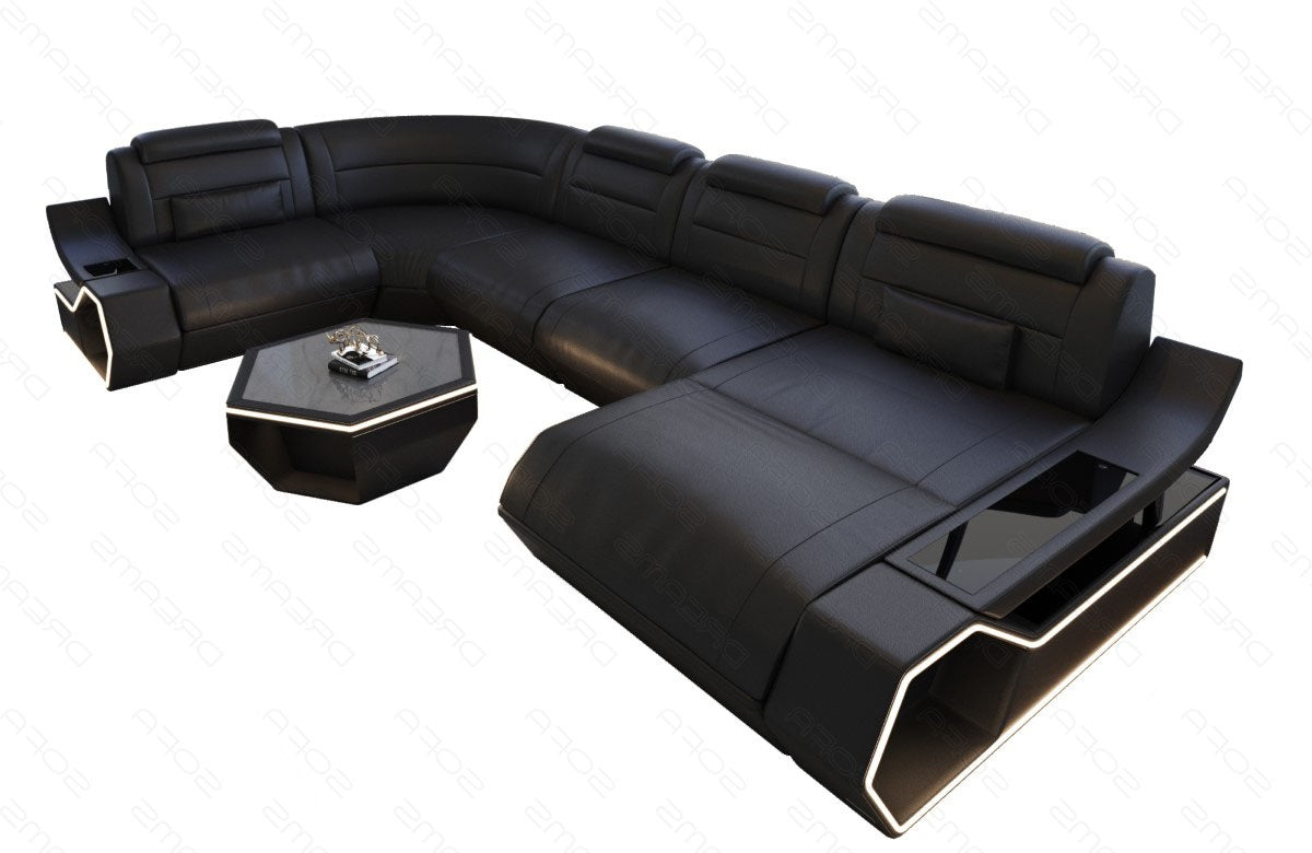 Leder Wohnlandschaft Toscano U Form – Luxus & Komfort