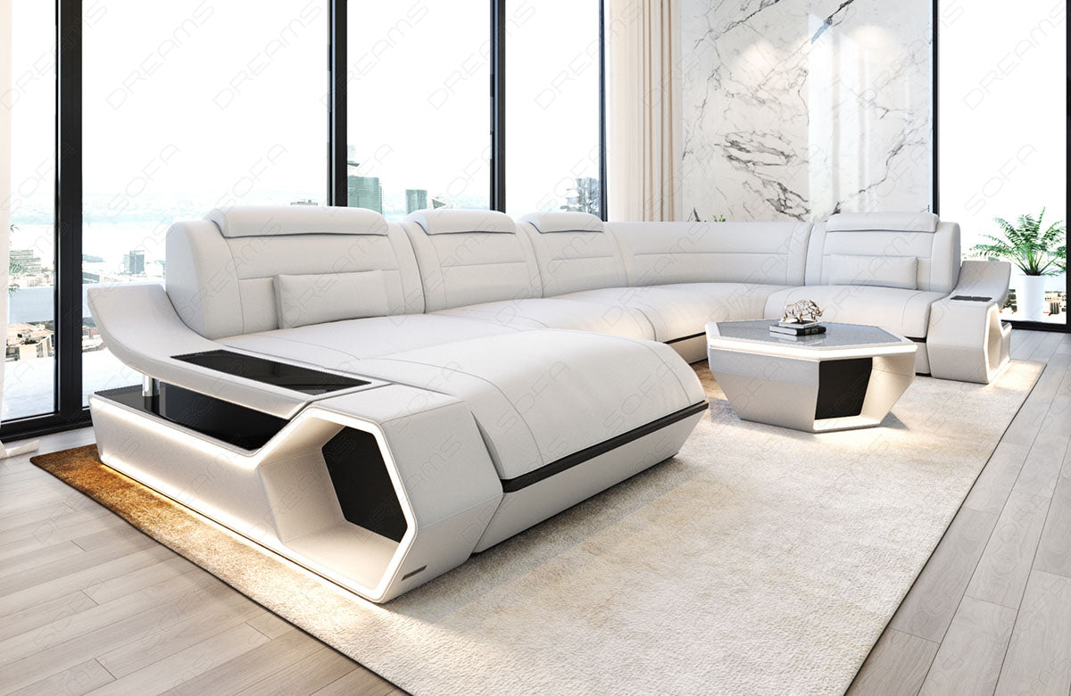 Leder Wohnlandschaft Toscano U Form – Luxus & Komfort