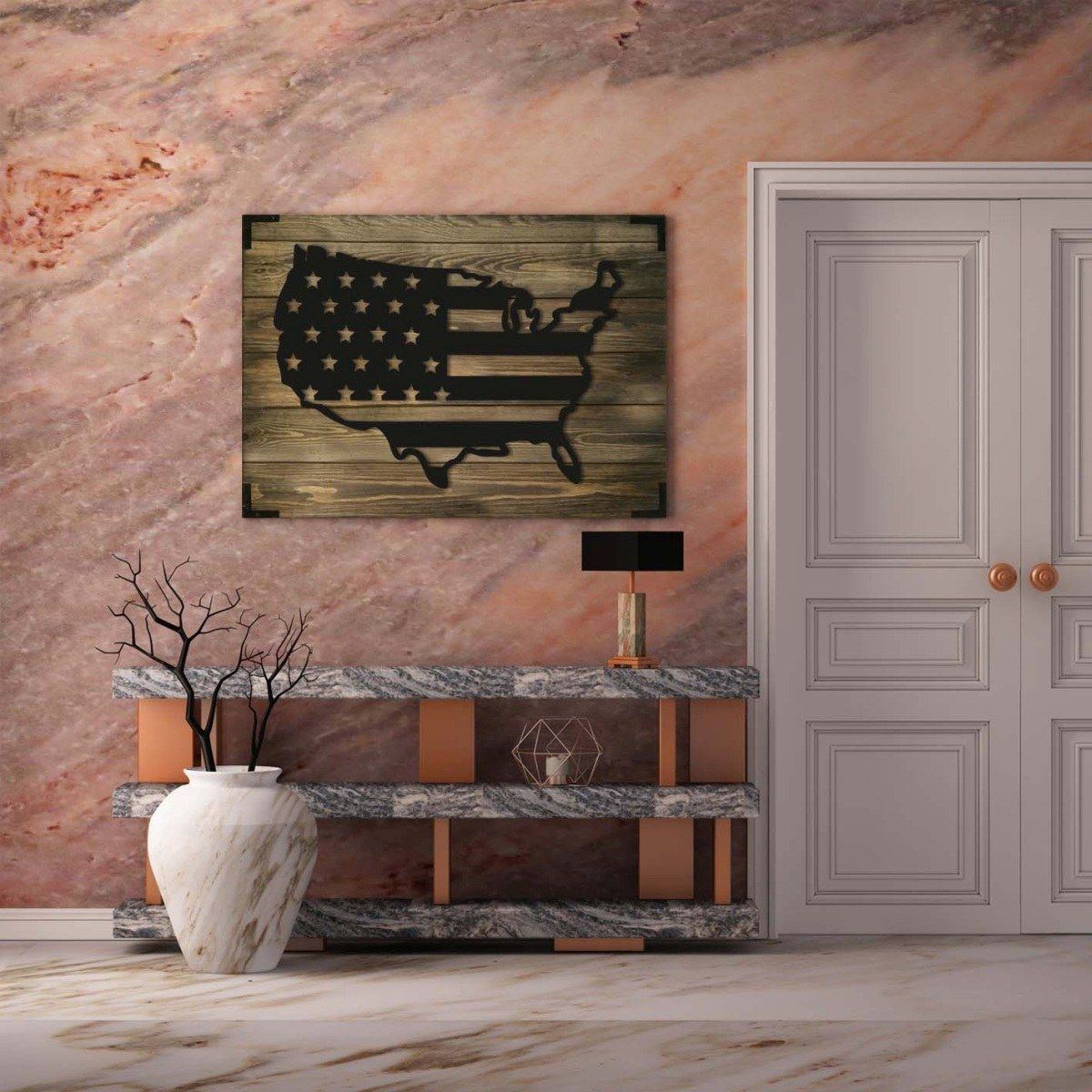 Holzbild modern USA